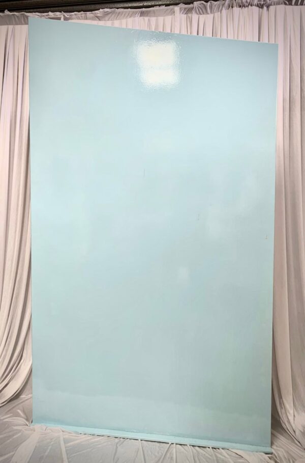 Blue angled backdrop