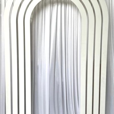 White rainbow arch