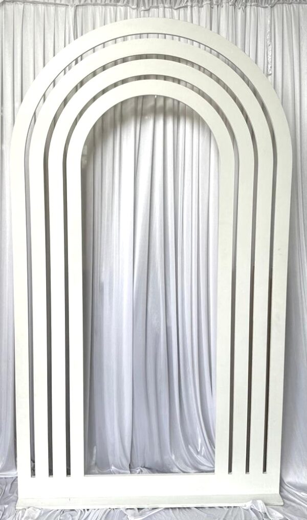 White rainbow arch