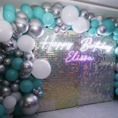 Silver shimmer wall