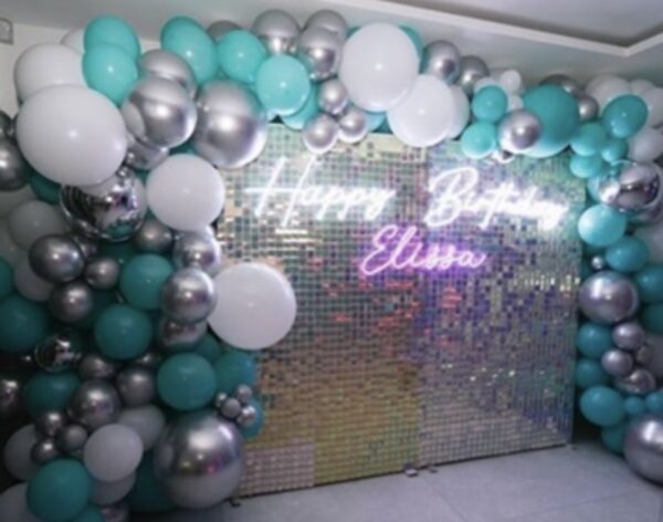 Silver shimmer wall