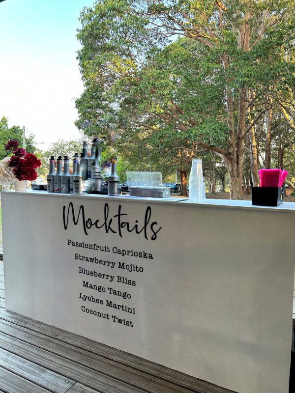 White bar table