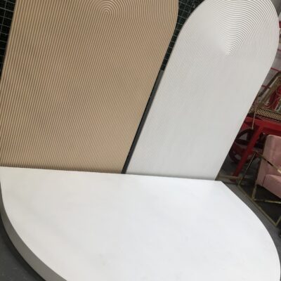 Semi circle white stage