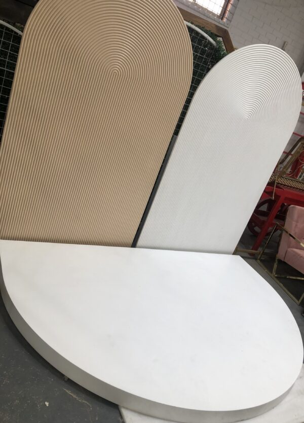 Semi circle white stage