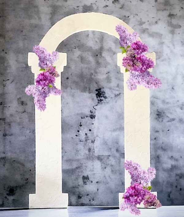 Column backdrop with detachable arch panel