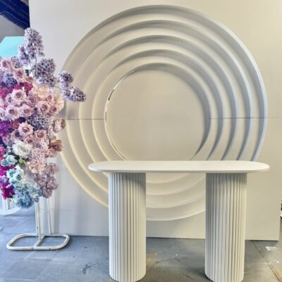 Oyster ribbed console