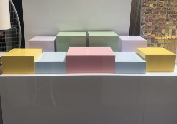 Pastel coloured risers